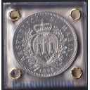1898 - 5 Lire San Marino  Argento Certificato di Garanzia Spl